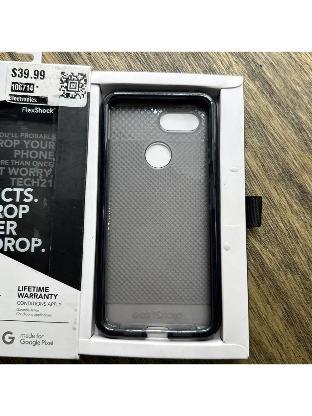 Tech 21 T21-6256 Evo Fitted Soft Shell Case for Google Pixel 3 - Smokey/Black